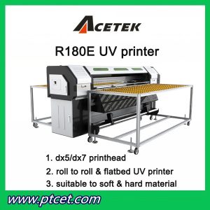 R180E-UV cama plana uv & impresora rollo a rollo